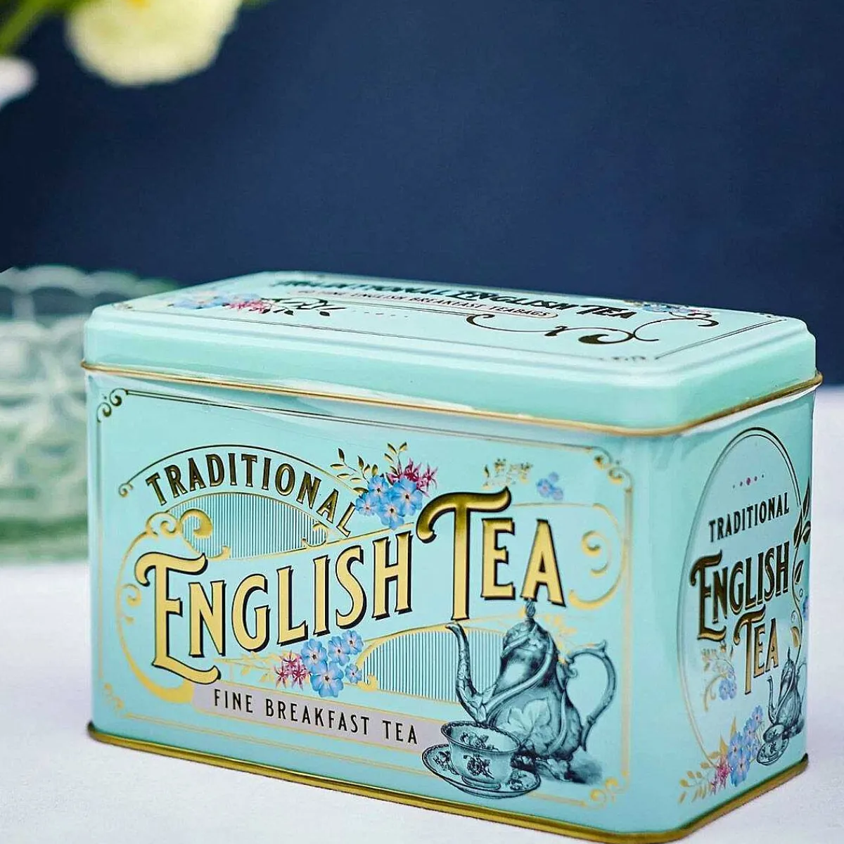 Vintage Victorian Tea Tin With 40 English Breakfast Tea Bags>New English Teas Hot