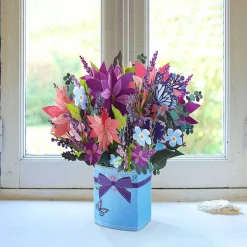 Florever 'Romantic' Large Pop-Up Flower Bouquet Card>Origamo Shop