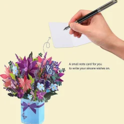 Florever 'Romantic' Large Pop-Up Flower Bouquet Card><noscript><img width=