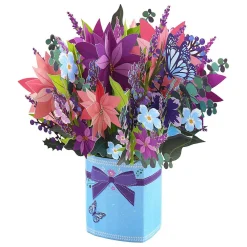 Florever 'Romantic' Large Pop-Up Flower Bouquet Card><noscript><img width=
