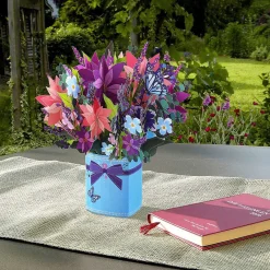 Florever 'Romantic' Large Pop-Up Flower Bouquet Card><noscript><img width=