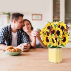 Florever 'sunflowers' Large Pop-Up Flower Bouquet Card><noscript><img width=