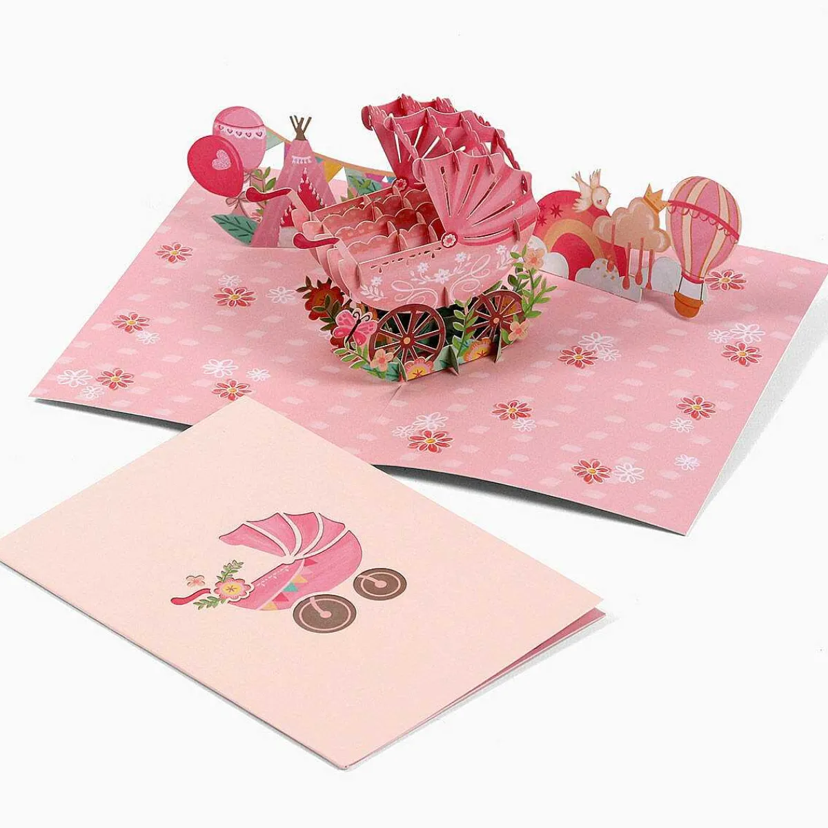 Kirigami 'Baby Girl' 3D Pop-Up Card>Origamo Store