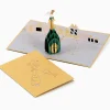 Kirigami 'sparkling Wishes' Champagne Bottle 3D Pop-Up Card>Origamo Cheap