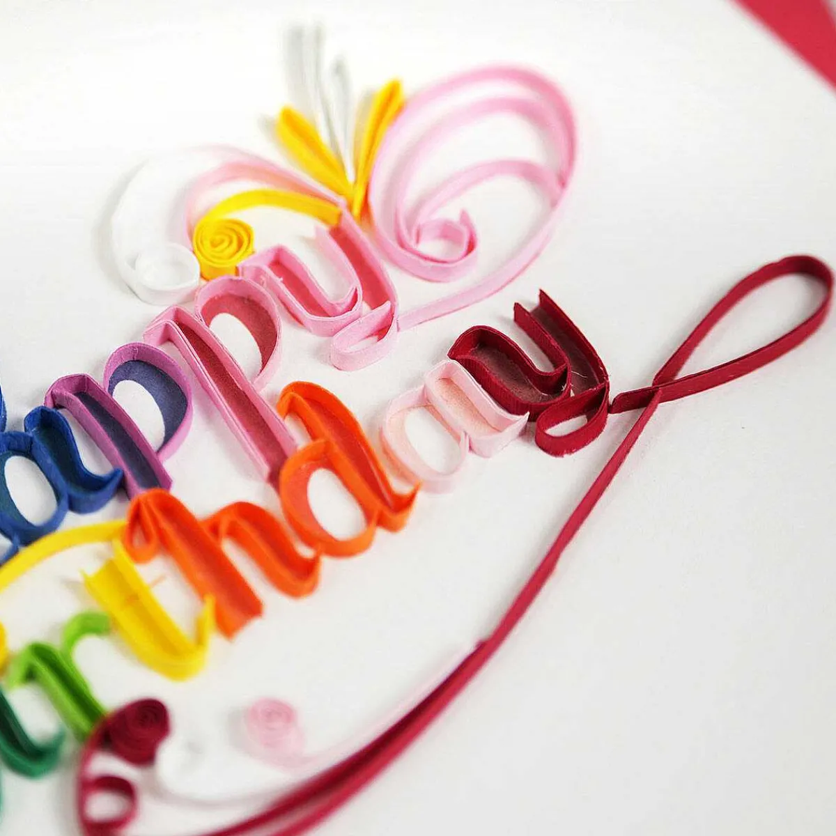 Quilling 'Happy Birthday' Card>Origamo New