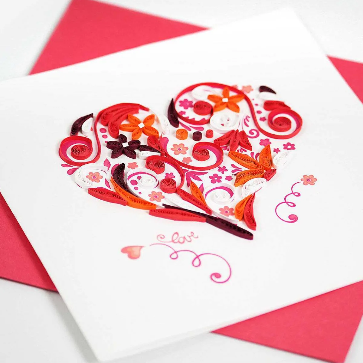 Quilling 'Heart Fantasy' Card>Origamo Fashion
