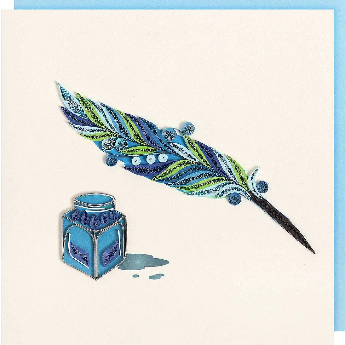 Quilling 'Quill & Inkwell' Card>Origamo Online