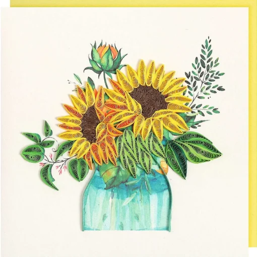 Quilling 'Vase Of Sunflowers' Card>Origamo Best Sale