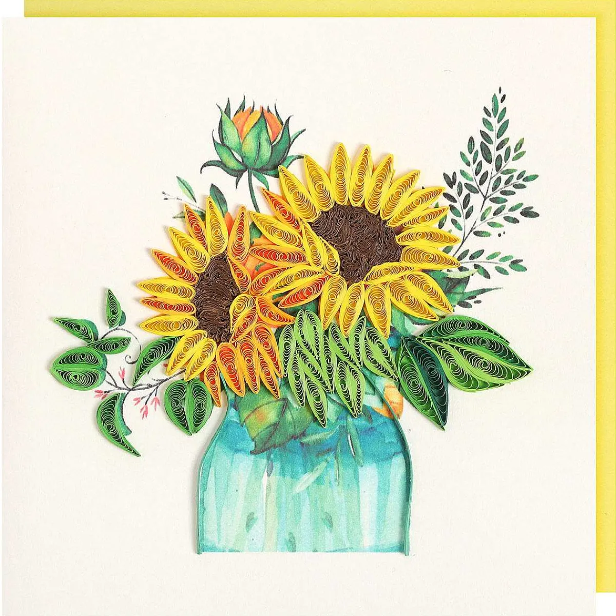 Quilling 'Vase Of Sunflowers' Card>Origamo Best Sale