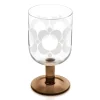 Atomic Flower Brown Shades Set Of 4 Wine Glasses>Orla Kiely Best Sale
