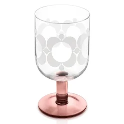 Atomic Flower Brown Shades Set Of 4 Wine Glasses>Orla Kiely Best Sale