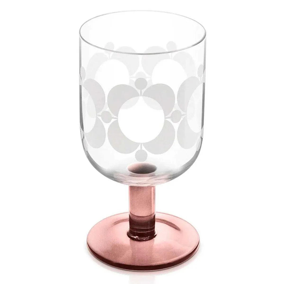 Atomic Flower Brown Shades Set Of 4 Wine Glasses>Orla Kiely Best Sale
