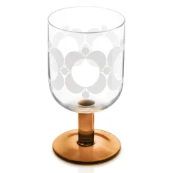 Atomic Flower Brown Shades Set Of 4 Wine Glasses><noscript><img width=