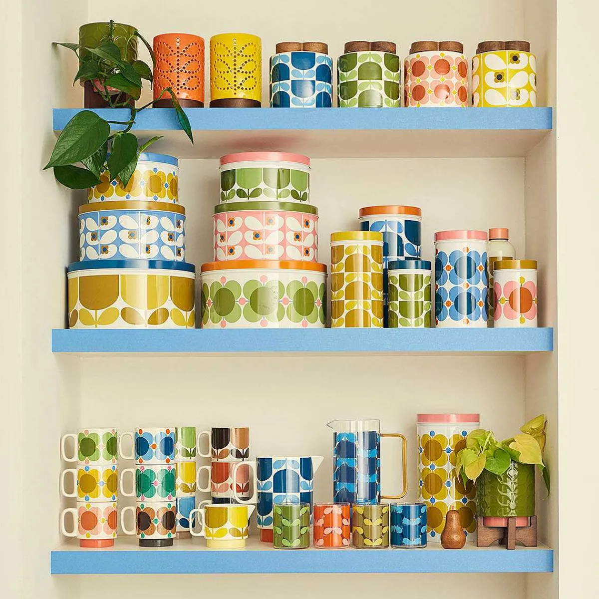Atomic Flower Set Of 3 Nesting Canisters>Orla Kiely Best Sale