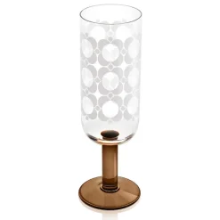 Atomic Flower Brown Shades Set Of 4 Champagne Glasses>Orla Kiely Hot