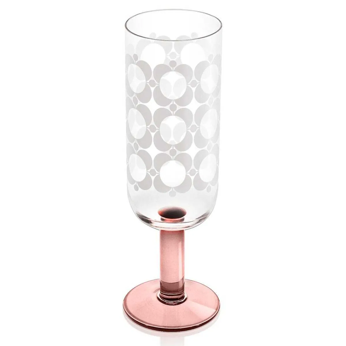 Atomic Flower Brown Shades Set Of 4 Champagne Glasses>Orla Kiely Hot