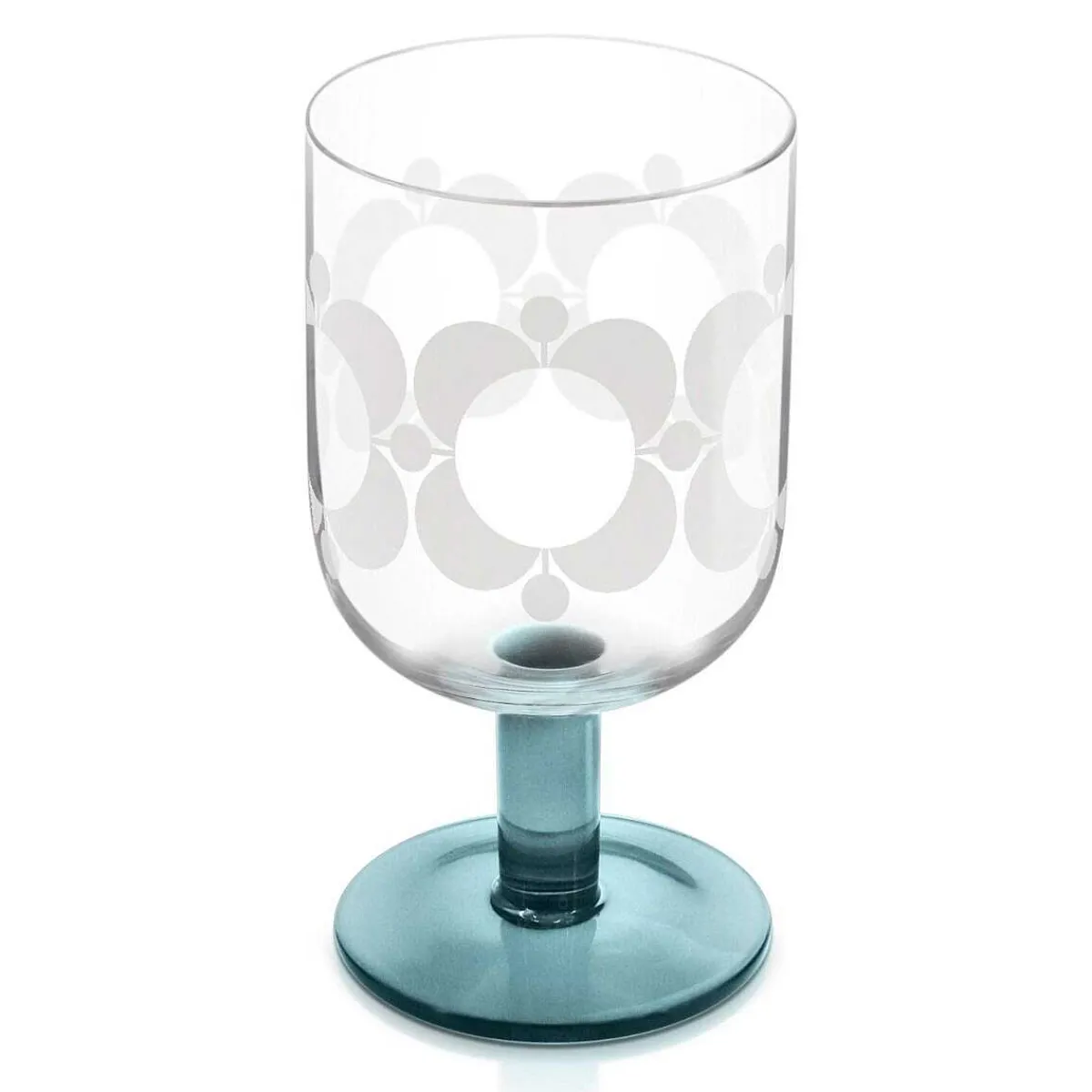 Atomic Flower Green Shades Set Of 4 Wine Glasses>Orla Kiely Fashion