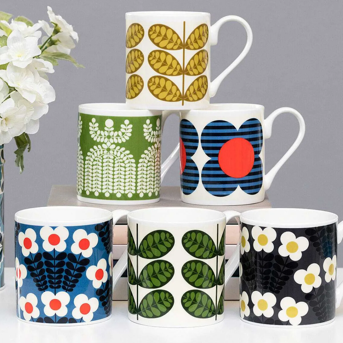 Blue Bunch Of Stems Large Mug>Orla Kiely Flash Sale
