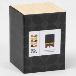 Debossed Sixties Stem Black Ceramic Plant Pot>Orla Kiely Cheap