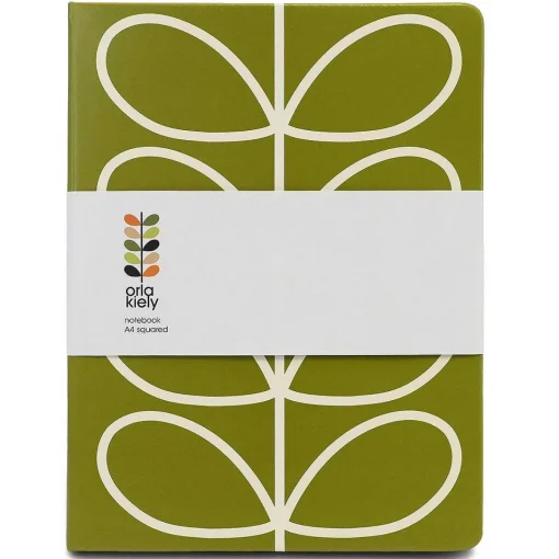 Linear Stem Olive Large Notebook>Orla Kiely Flash Sale