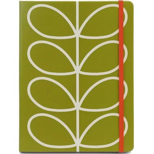 Linear Stem Olive Large Notebook>Orla Kiely Flash Sale