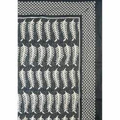 Fern Charcoal Hand Printed Cotton Sarong><noscript><img width=