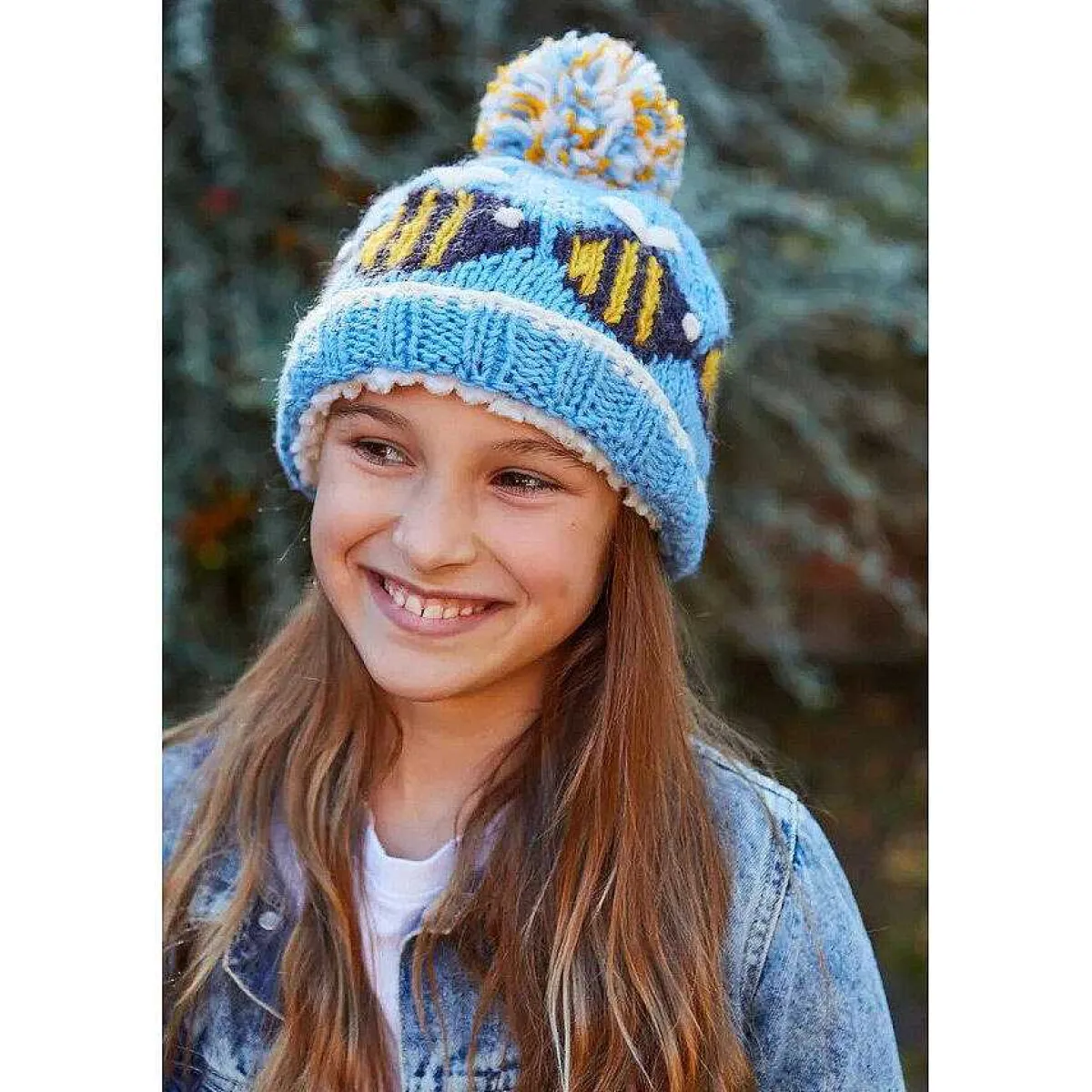 Kids Bobble Hat Bumble Bee>Pachamama Shop
