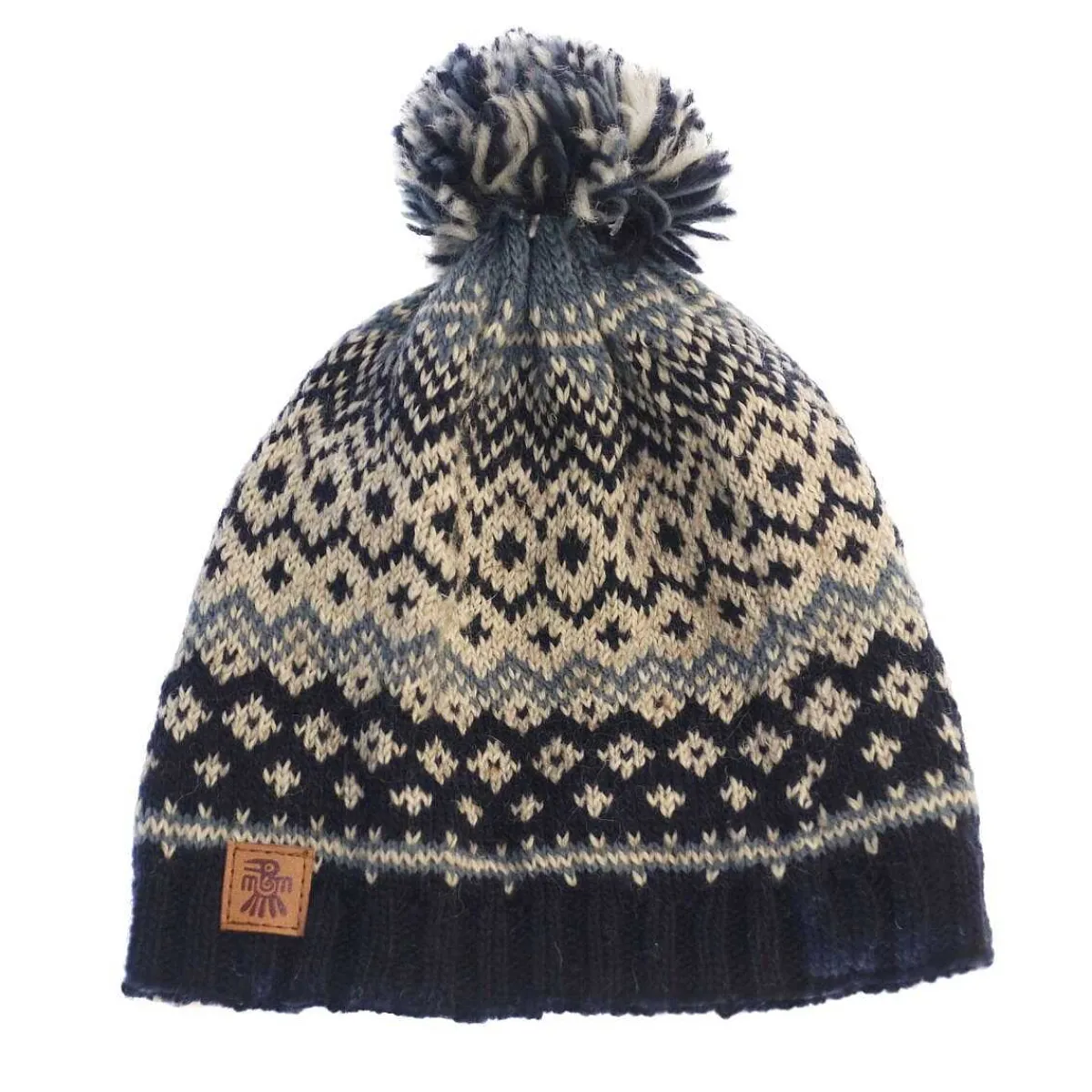 Men's Nordic Blue Bobble Beanie Hat>Pachamama Best