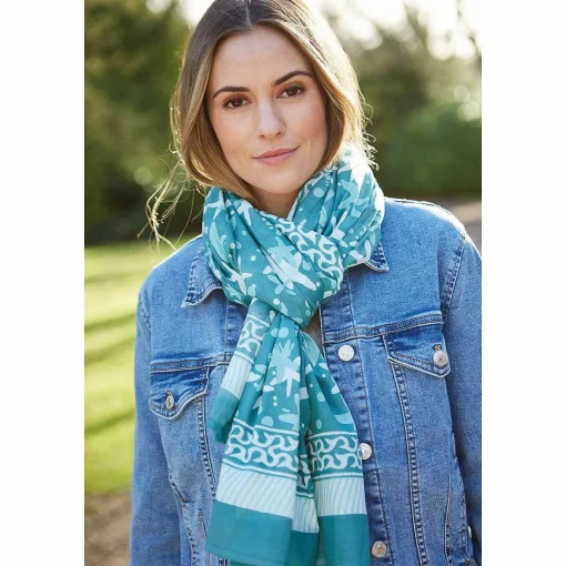 Starfish Green Hand Printed Cotton Sarong>Pachamama Clearance