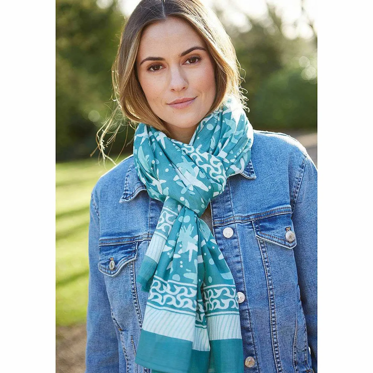Starfish Green Hand Printed Cotton Sarong>Pachamama Clearance