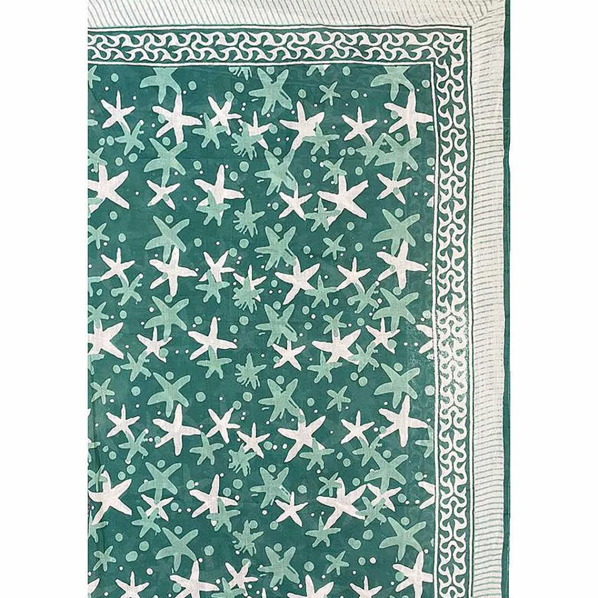 Starfish Green Hand Printed Cotton Sarong>Pachamama Clearance