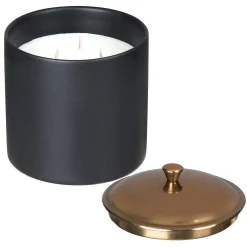 Hygge 425G 3 Wick Bergamot & Mahogany Black Ceramic Soy Candle>Paddywax Fashion