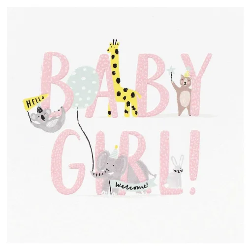Dream Big Jungle Baby Girl New Baby Card>Paperlink Cheap
