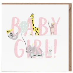 Dream Big Jungle Baby Girl New Baby Card>Paperlink Cheap