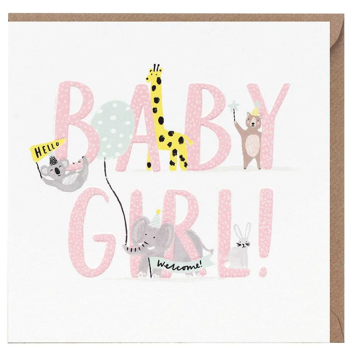 Dream Big Jungle Baby Girl New Baby Card>Paperlink Cheap