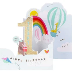Hopscotch 1St Birthday Zigzag Birthday Card><noscript><img width=