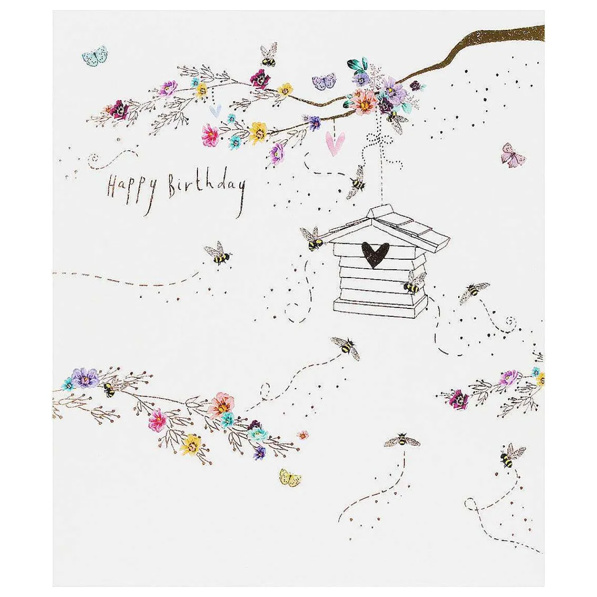Lemon Sorbet Bees Birthday Card>Paperlink Online