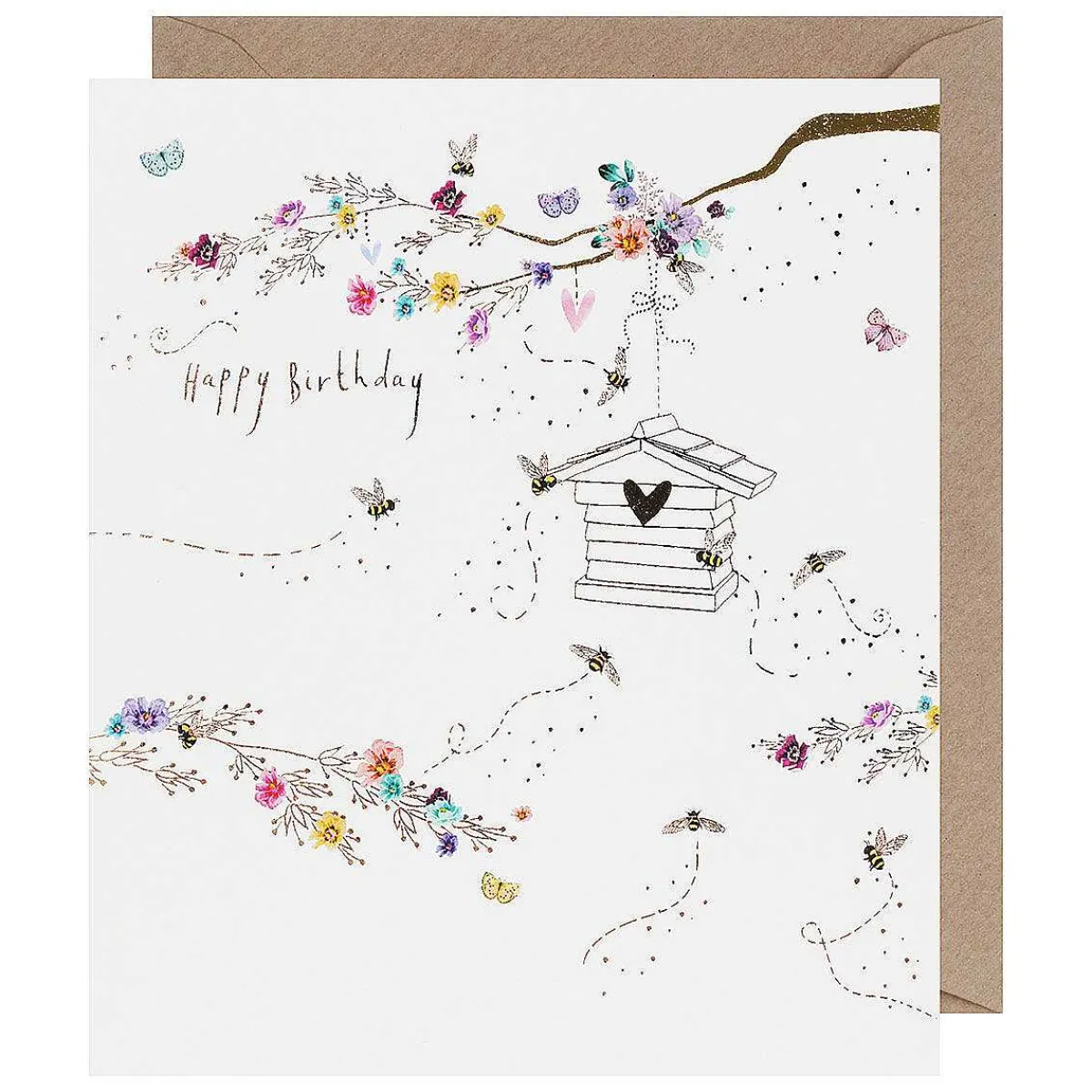Lemon Sorbet Bees Birthday Card>Paperlink Online