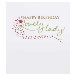 Mimosa Lovely Lady Stars Birthday Card>Paperlink Clearance