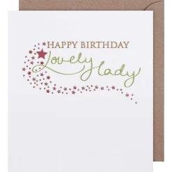 Mimosa Lovely Lady Stars Birthday Card>Paperlink Clearance