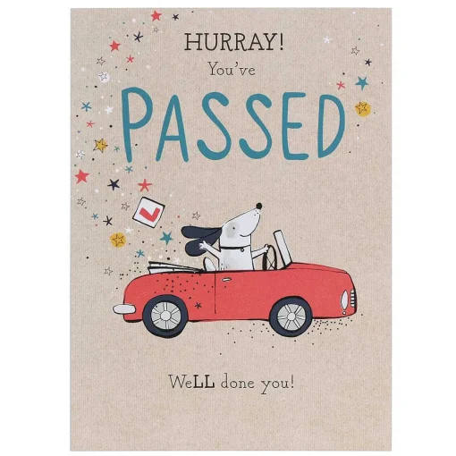 Pick 'N' Mix 'Hurrah You'Ve Passed' Driving Test Congratulations Card>Paperlink Clearance