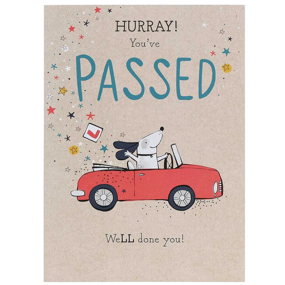 Pick 'N' Mix 'Hurrah You'Ve Passed' Driving Test Congratulations Card>Paperlink Clearance