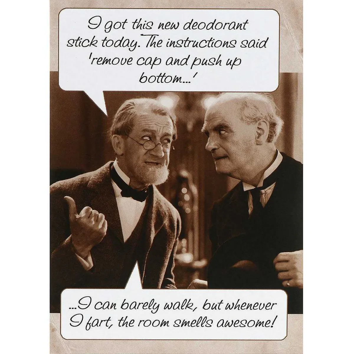 Rhubarb Pie 'Deodorant Stick' Birthday Card>Paperlink Clearance