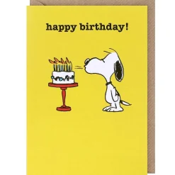 Snoopy 'Cake' Birthday Card>Peanuts Sale