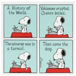 Snoopy 'History Of The World' Greetings Card><noscript><img width=