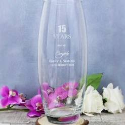 Personalised Anniversary Glass Bullet Vase><noscript><img width=