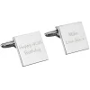 Personalised Any Message 2 Lines Square Cufflinks>Temptation Gifts Cheap