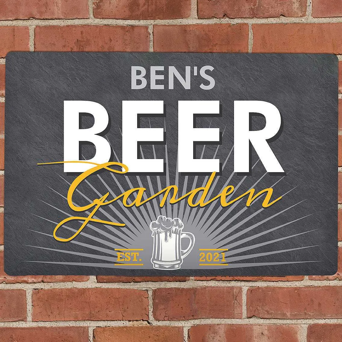 Personalised Beer Garden Metal Sign>Temptation Gifts Fashion