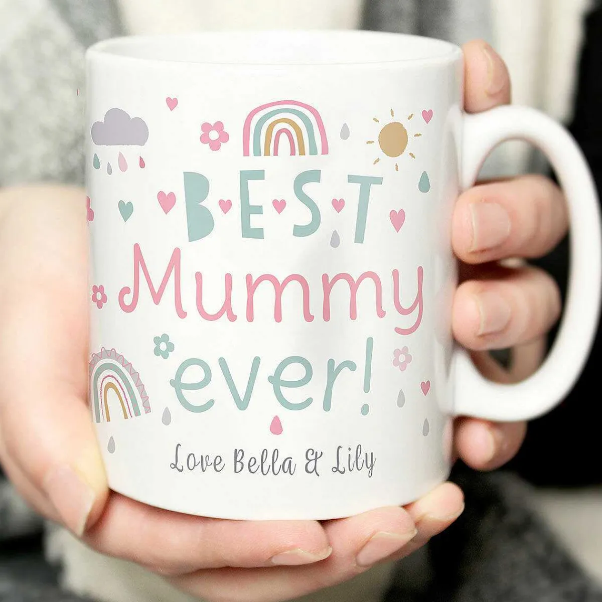 Personalised Best Ever Rainbows & Sunshine Mug>Temptation Gifts Outlet