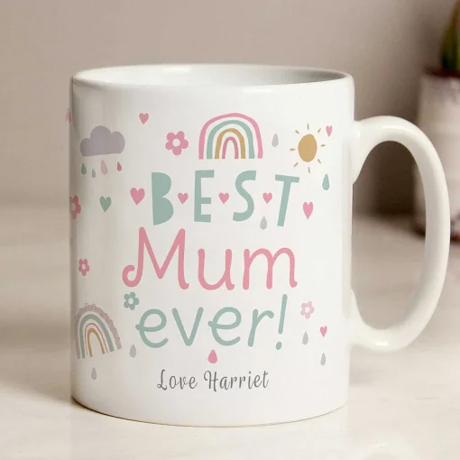 Personalised Best Ever Rainbows & Sunshine Mug>Temptation Gifts Outlet